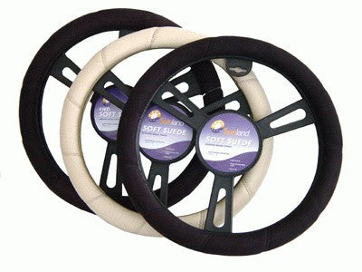 Suede Steering Wheel Cover 15 Inch Diameter