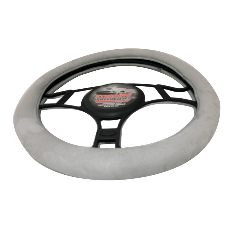 4x4 Suede Steering Wheel Cover Grey SWC40G