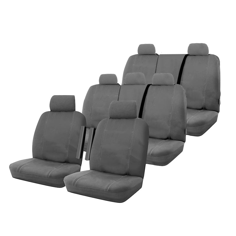 Custom Made Canvas Seat Covers Suits Hyundai Imax TQ Van 06/2008 - 4/2011 3 Rows Armrest