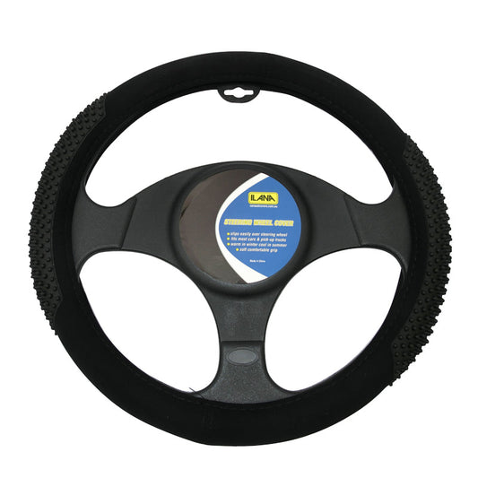 Soft Dot Steering Wheel Cover Black