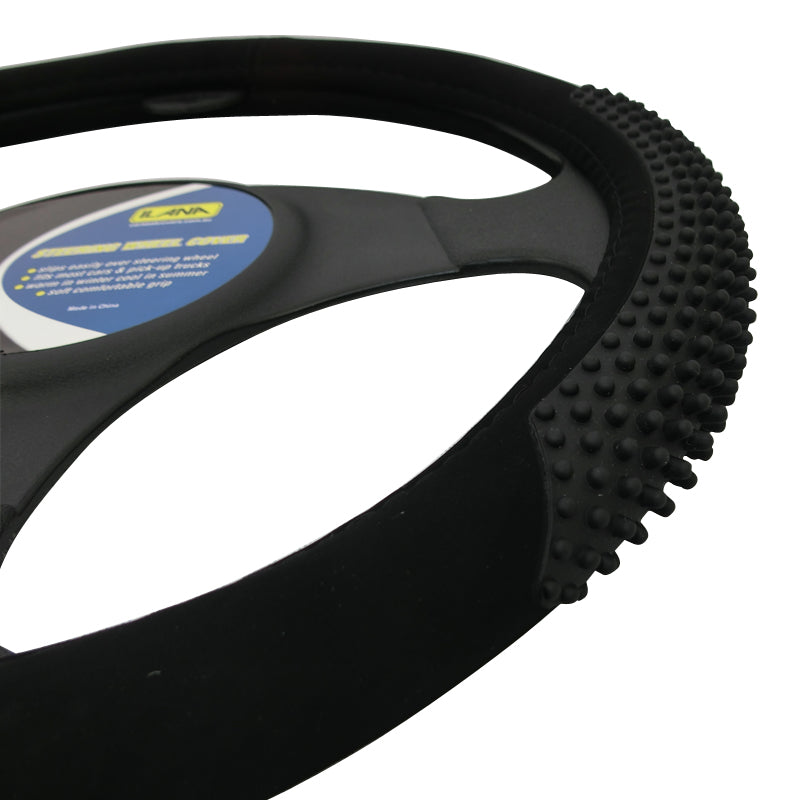 Soft Dot Steering Wheel Cover Black