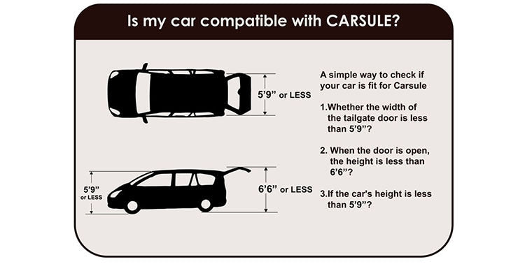 Carsule Car Pop-Up Cabin Capsule Awning Camping Tent 2m x 1.8m x 2m