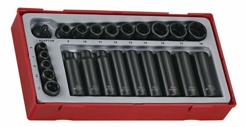 Teng Tools Impact Socket Set 24 Piece 1/4 & 3/8in DR TT9024