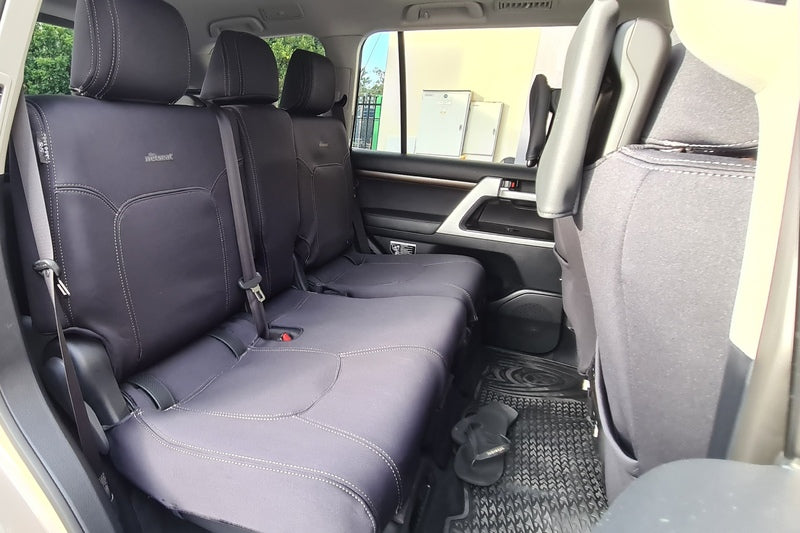 Wet Seat Black Neoprene Console & Seat Covers Suits Isuzu D-Max LSM/LSU-X-Terrain 7/2020-On Dual Cab Charcoal Stitching