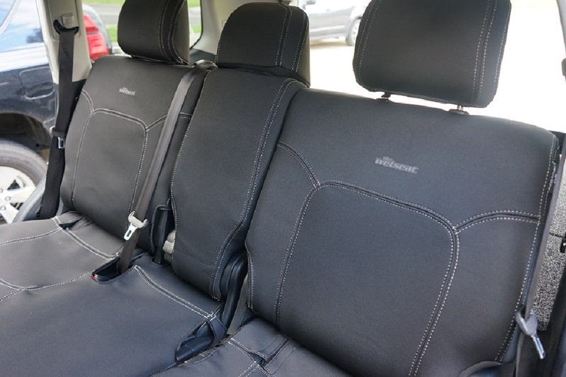 Wet Seat Black Neoprene Console & Seat Covers Suits Isuzu D-Max LSM/LSU-X-Terrain 7/2020-On Dual Cab Charcoal Stitching