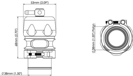 Turbosmart BOV Blow Off Valve Vee Port Pro Universal Black TS-0205-1131