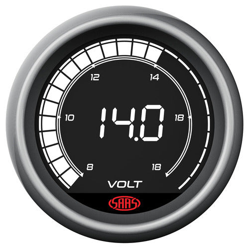 Saas 52mm 2 Inch Car Volt Gauge 8V-18V Muscle Digital Series SG41250