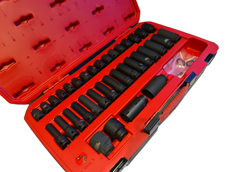 Teng Tools 36Piece 1/2" Regular & Deep Impact Socket Set T9240