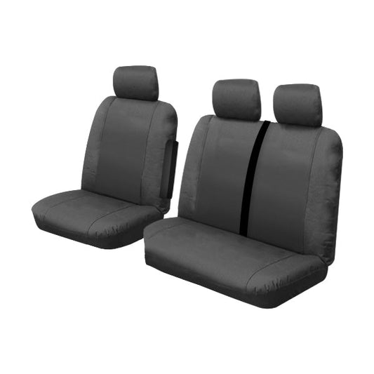 Custom Made Outback Canvas Seat Covers Suits Mitsubishi Express SN GLX SWB/LWB Van 3/2020-On 1 Row Deploy Safe OUT7197CHA