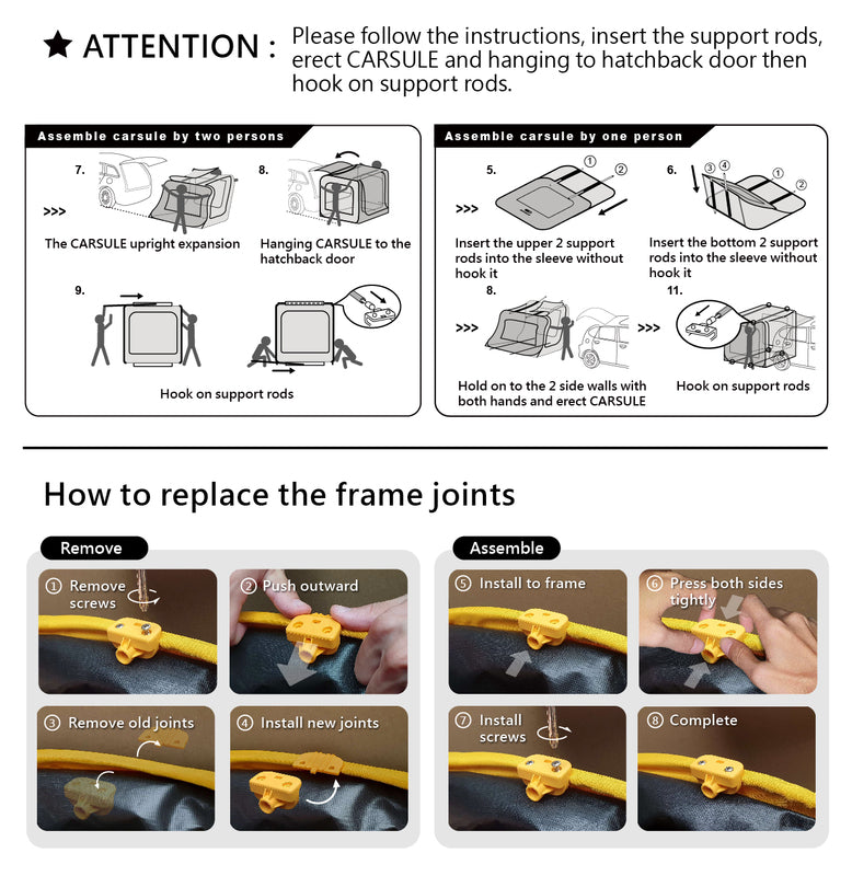 Carsule Spare Parts: Support Rod Head each