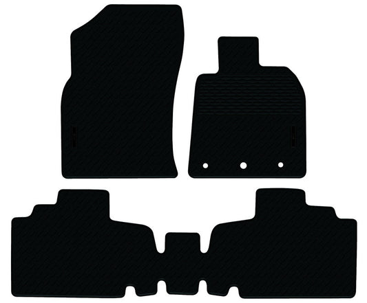 Rubber Custom Floor Mats suits Toyota Camry Sedan Altise/Atara 11/2017-on Front & Rear Black MRBTY009BLK2RW