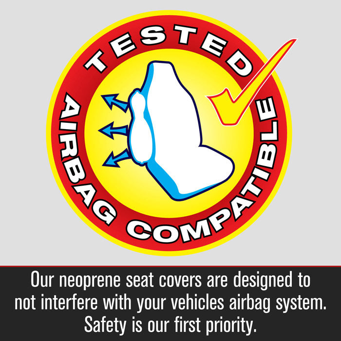 Getaway Neoprene Seat Covers Suits Ford Transit VO/VN Commercial Van 3/2013-On Waterproof Black Stitch