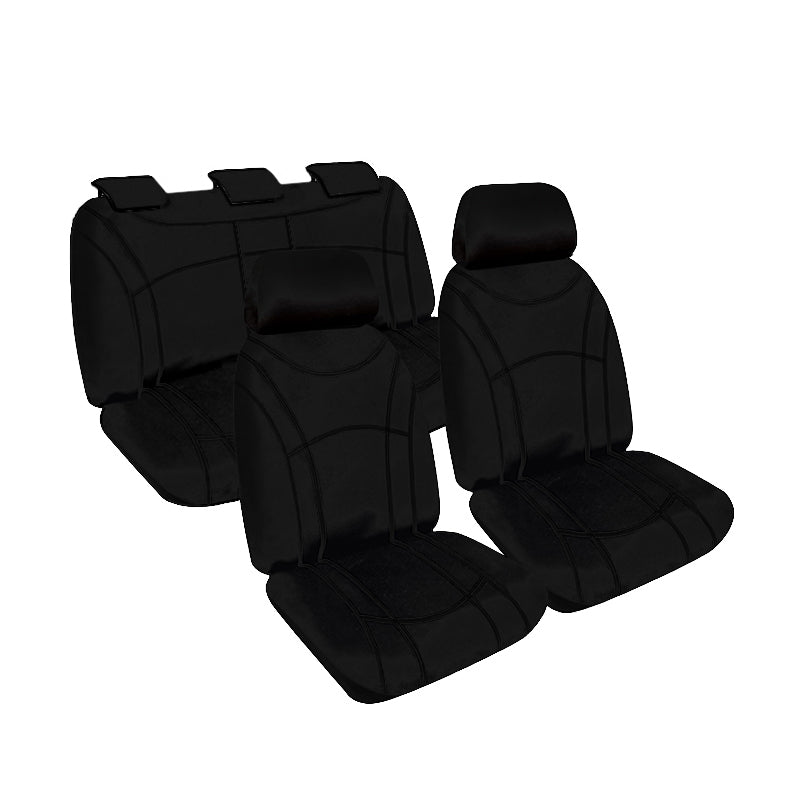 Getaway Neoprene Seat Covers Suits LDV T60 (SK8C) Ute 10/2017-On White Stitch