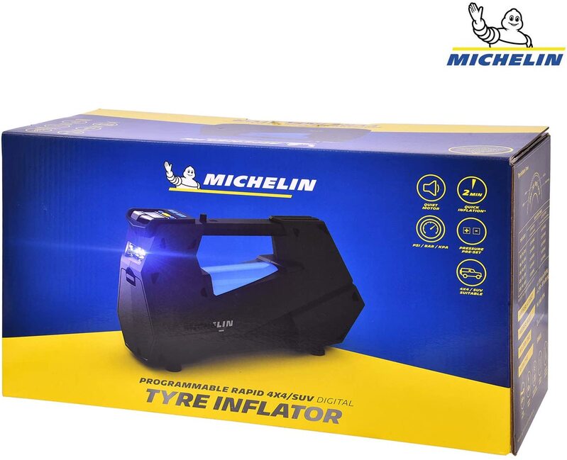 Michelin 12V Programmable Rapid 4x4 SUV Digital Tyre Inflator Pump Air Compressor LCD 12312