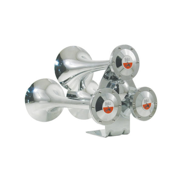 Chrome Truck Train Triple Air Horns 12V 24V -  OTH-1430CZ