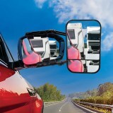 Multi-Fit Strap On Towing Mirrors 4WD Caravan 360deg Clip On MH1501