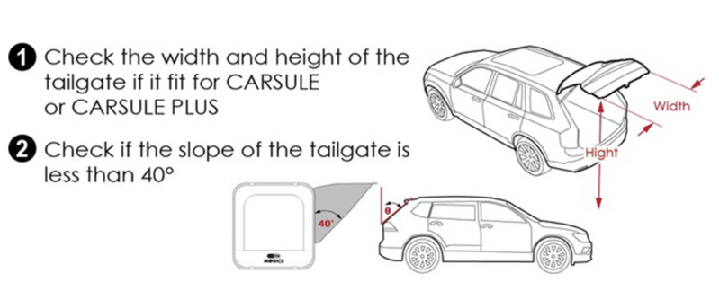 Carsule Plus Car Pop-Up Cabin Capsule Awning Camping Tent 2.2m H x 2m W