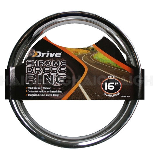 Drive Metal Chrome Ring Suits 16 Inch Wheel Single 7876