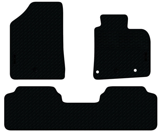 Rubber Custom Floor Mats Suits Hyundai i30 Hatch FD/GD 2012-2/2017 Front & Rear Black MRBHY001BLK2RW