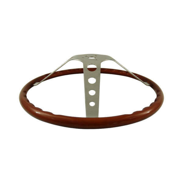 Classic 3 Spoke Deep Dished 15″ Wood Rim Steering Wheel 3 Bolt Mustang/Shelby Style AAA-9129