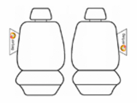 Outback Canvas Seat Covers Suits Ford Ranger Next-Gen XLT/Sport/Wildtrak Dual Cab 5/2022-On Black