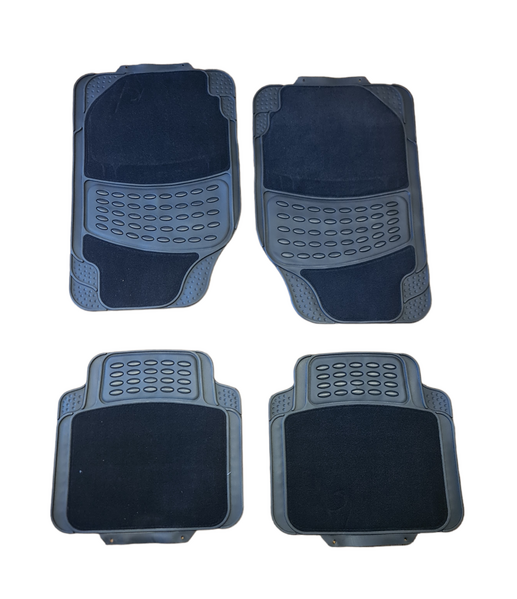 SupaTuff Heavy-duty Carpet Rubber Floor Mats Set of 4 Black 447008B