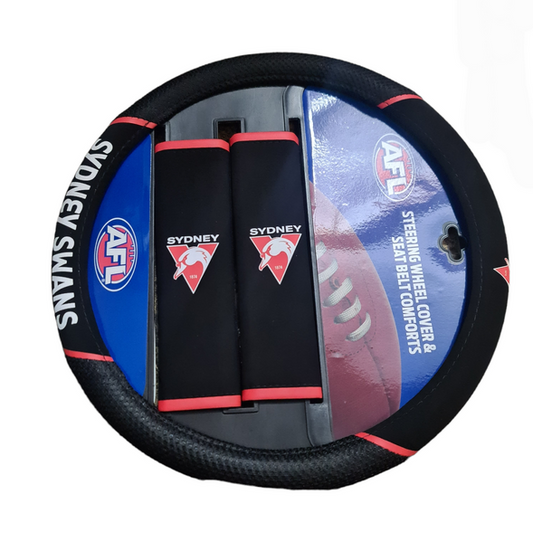 AFL Sydney Swans Steering Wheel Cover 2021Design ACAFL21SWAACC