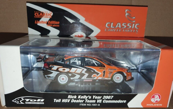 1:43 Classic Carlectables Holden HSV Toll VE Commodore #1 Rick Kelly 1001-8