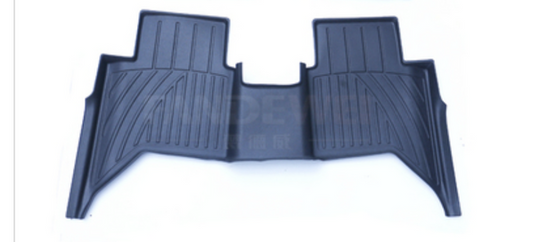 Digital Fit Custom Rear Floor Mats suit Hilux SR5 Dual Cab 9/2015-on MK8 Black Rubber