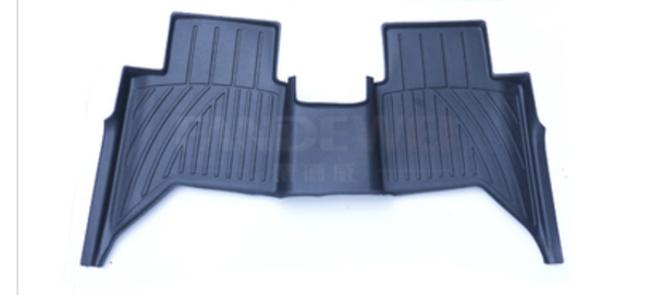 Digital Fit Custom Rear Floor Mats suit Ford Ranger PX PX2/3 Dual Cab 2011-On Black Rubber