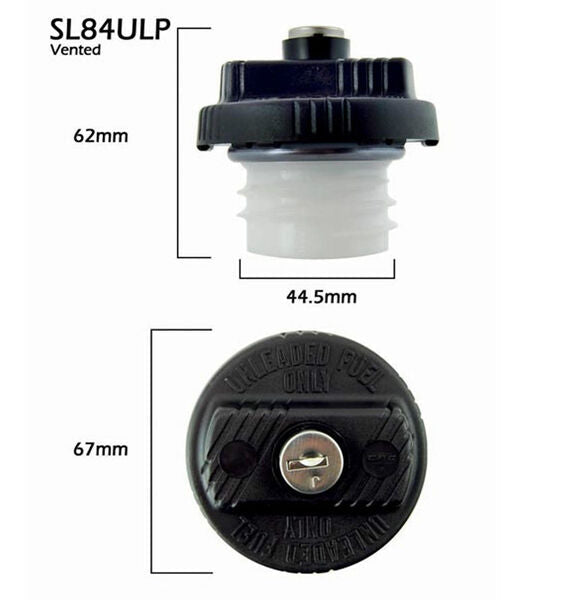 CPC Locking Petrol Cap suits most VW, Honda, Hyundai, Kia, Mazda, Mitsubishi SL84ULP