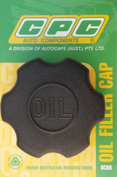 CPC Oil Filler Cap suits most Daihatsu, Delta, Gemini, Nova, Lexus, Camry COC68