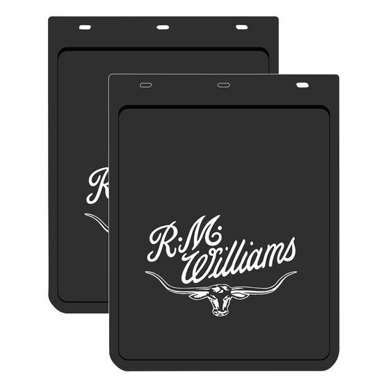 RM Williams Mud Flap Pair Black / White 28cm (W) x 36cm (H) MDRMWE