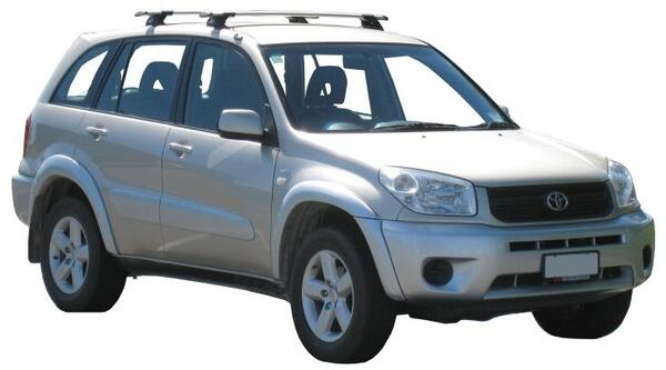 Roof Rack suits Toyota RAV4 ACA20R/21R/22R/23R LWB 4WD 5 door 07/2000-12/2006 2 Silver Bars S5/K331