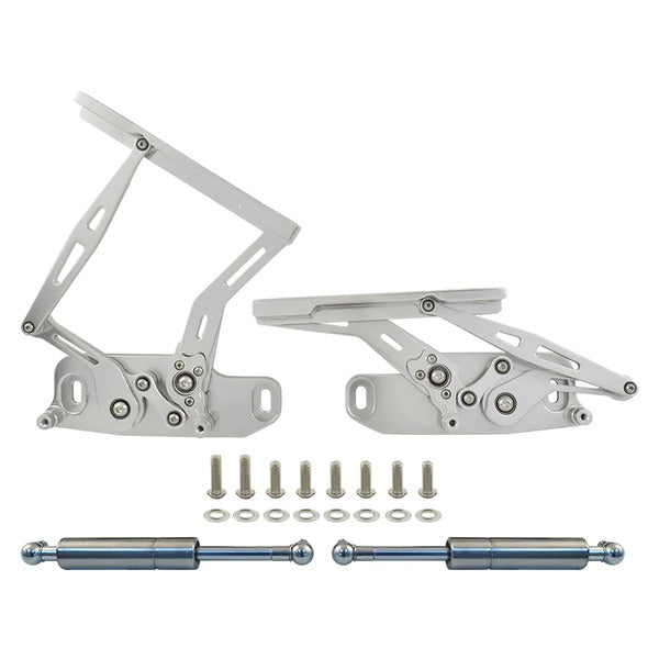 Bonnet Hinge Kit suits Holden HQ HJ HX HZ WB  Silver Billet Aluminium CAL-1371H-P