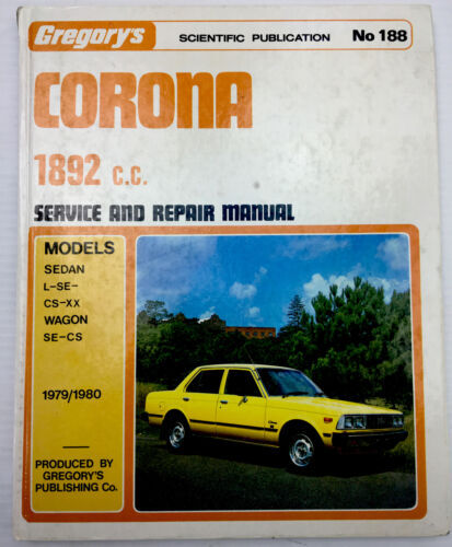 Gregorys Workshop Manual Corona 1892cc 1979-1980 GR188