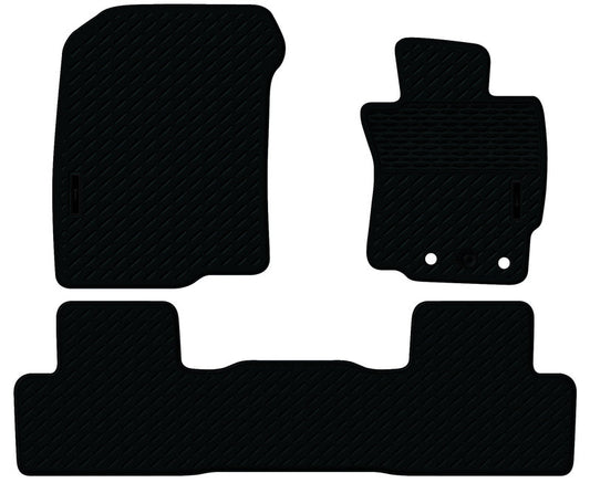 Rubber Custom Floor Mats Suits Mitsubishi ASX SUV 7/2010-8/2019 Front & Rear Black MRBMT002BLK2RW