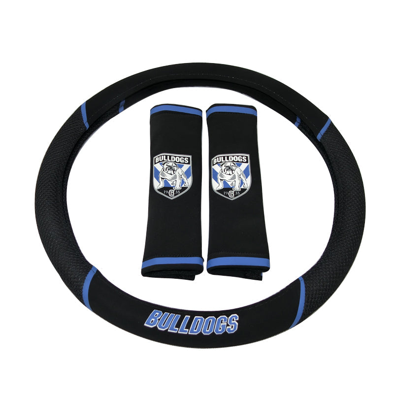 NRL Canterbury Bulldogs Steering Wheel Cover