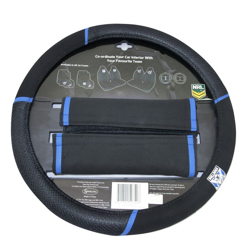 NRL Canterbury Bulldogs Steering Wheel Cover