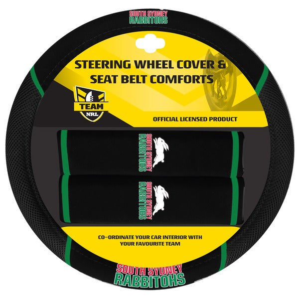 NRL South Sydney Rabbitohs Steering Wheel Cover ACNRLRABACC