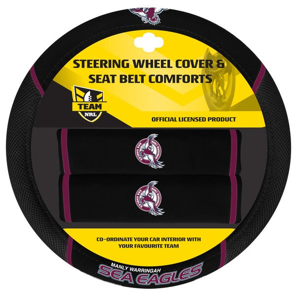 Manly Warringah Sea Eagles NRL Steering Wheel Cover ACNRLSEAACC