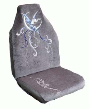 Angel Seat Covers Suede Velour Rear Size 06 Charcoal