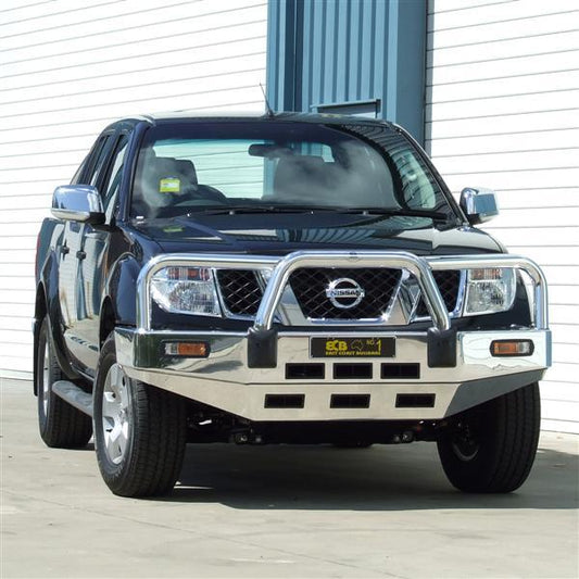 ECB Bull Bar Suits Nissan Navara D40 All Model Variants with Ribbed/Groove in Bumper 12/2005-On