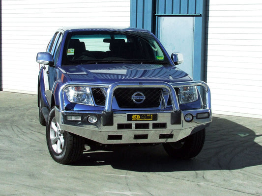 ECB Bull Bar Suits Nissan Navara D40 All 2.5L 4cyl Variants with Smooth/Rounded Bumper 12/2005-On