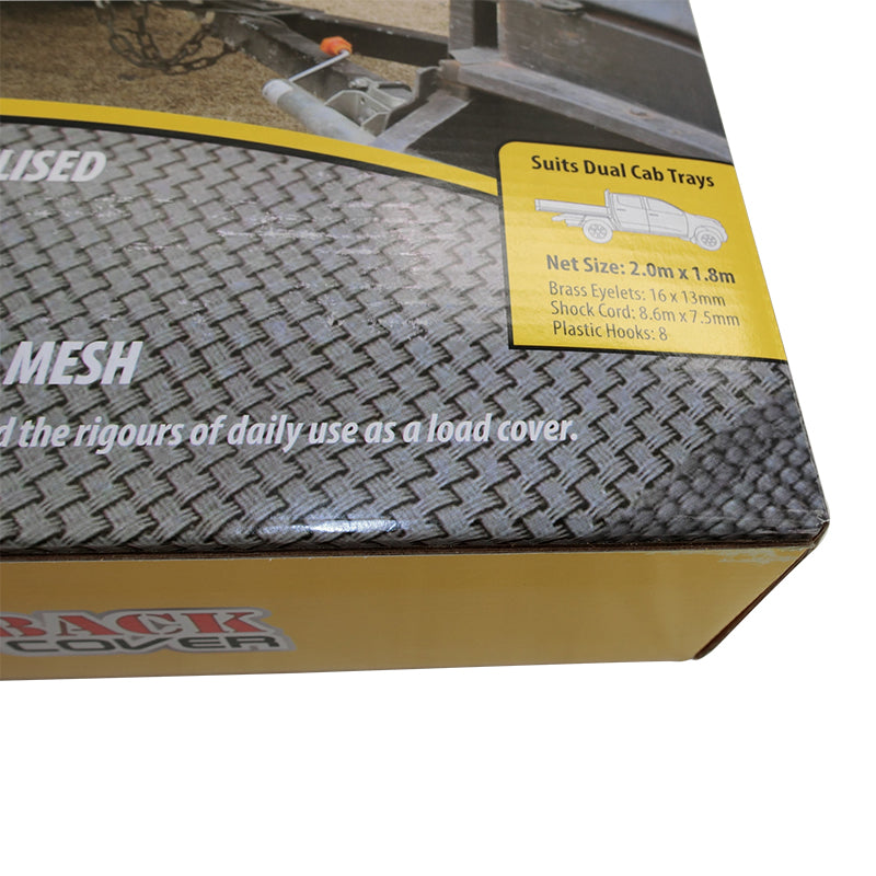 Trayback Heavy Duty Load Cover Dual Cab Ute Light Truck Cargo Mesh 1.8 x 2M CGN11