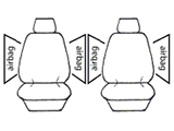 Custom Made Outback Canvas Seat Covers Suits Ford Everest Next-Gen Ambiente 7/2022-On 2 Rows