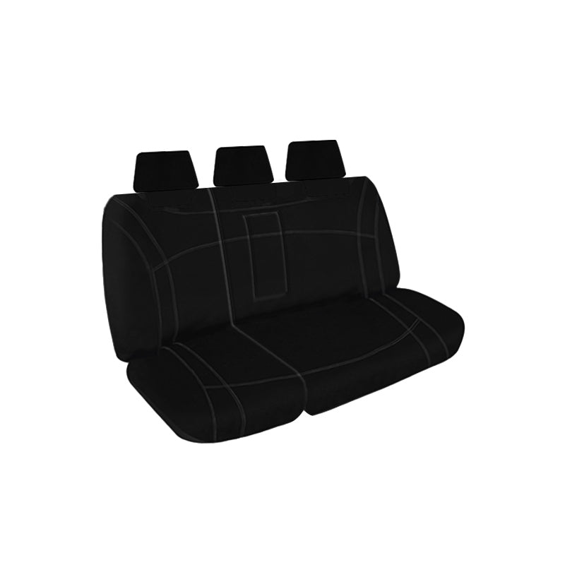 Getaway Neoprene Seat Covers Suits Mitsubishi Outlander (ZJ, ZK) Aspire, ES, Exceed, LS, XLS 7 Seater SUV 11/2012 - 11/2017 Black Stitch