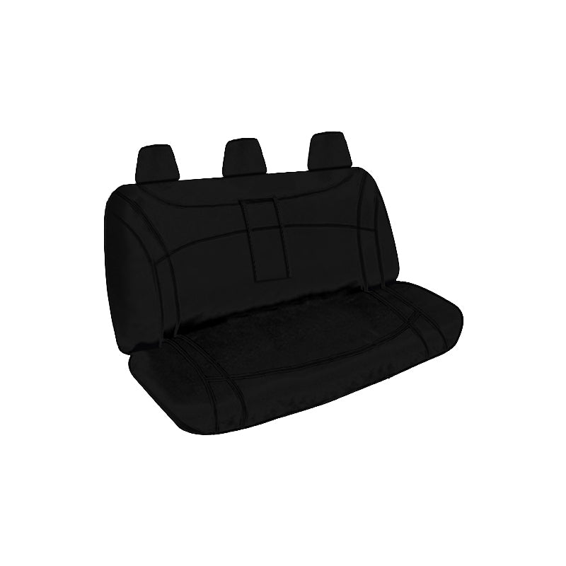 Getaway Neoprene Seat Covers Suits Mitsubishi Triton (MQ, MR) Exceed, GLS Premium Dual Cab 05/2015-11/2023 Black Stitch