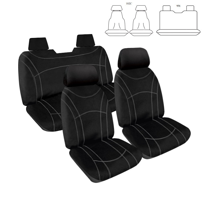 Getaway Neoprene Seat Covers Suits Isuzu D-max (TF) Dual Cab/All Badges 5/2008-4/2012 Waterproof