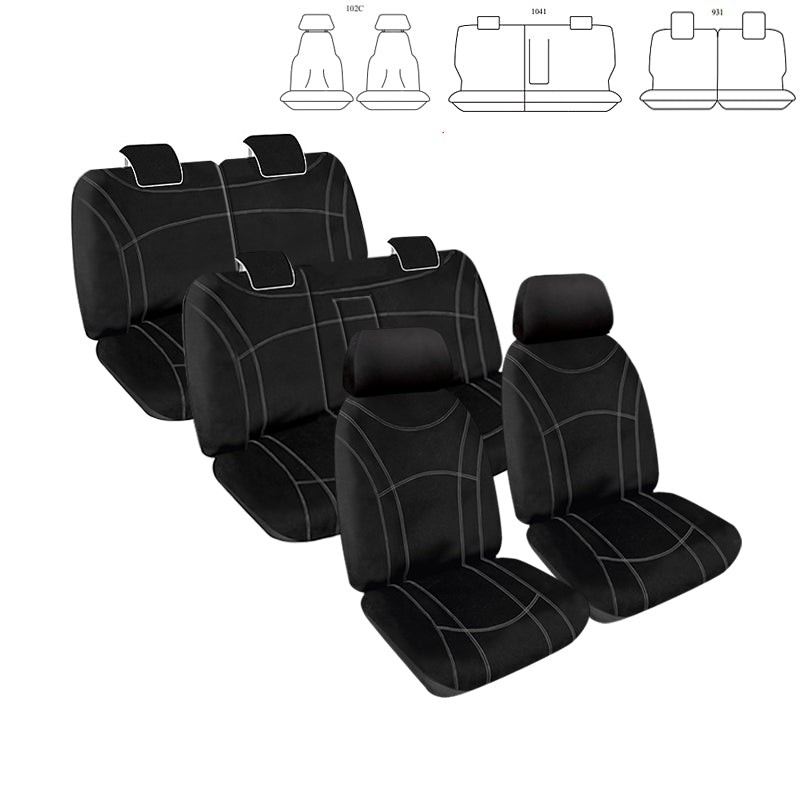 Getaway Neoprene Seat Covers Suits Holden Captiva CX/SX 7 Seater SUV (CG) 3/2011-2012 Waterproof